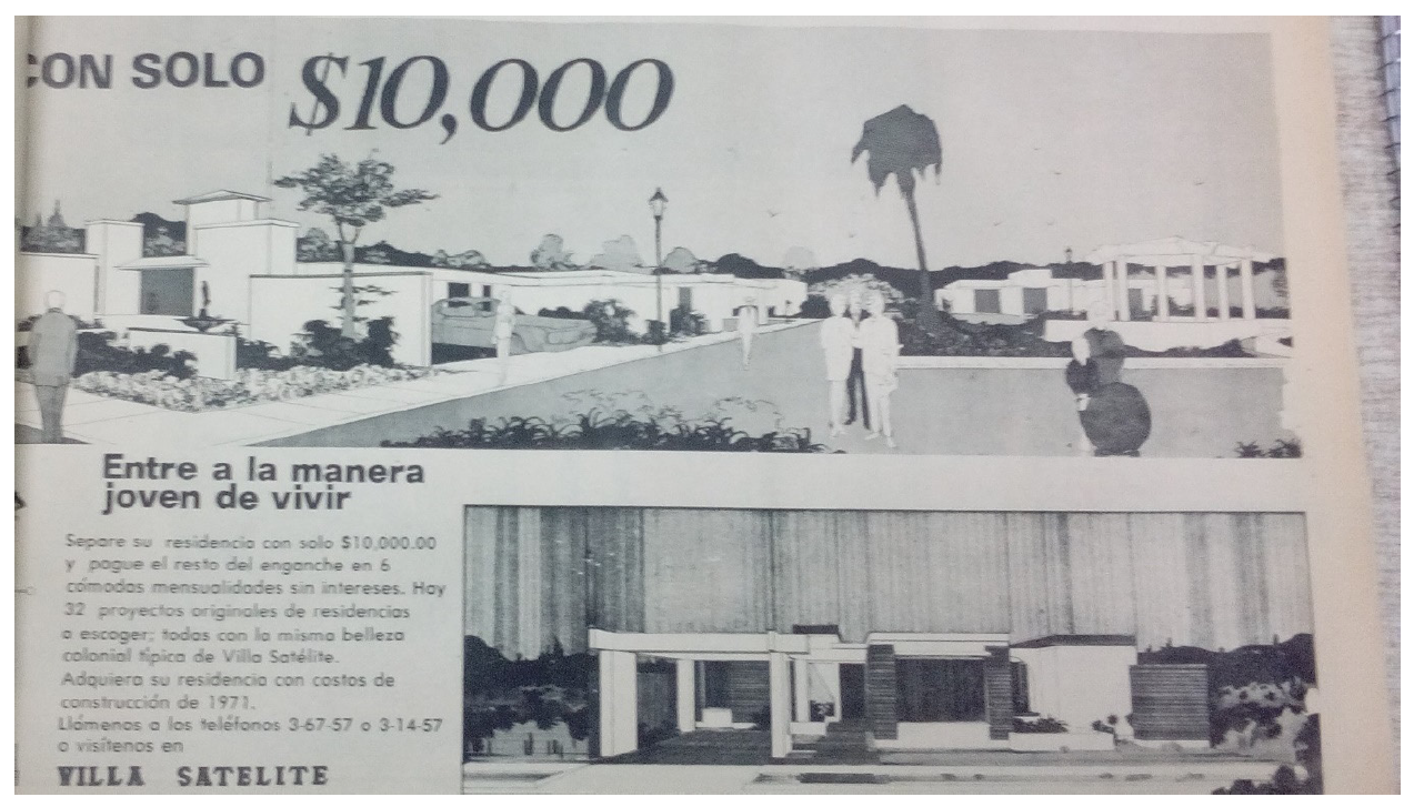 Figura 5. Anuncio publicitario del Fraccionamiento Villa Satélite