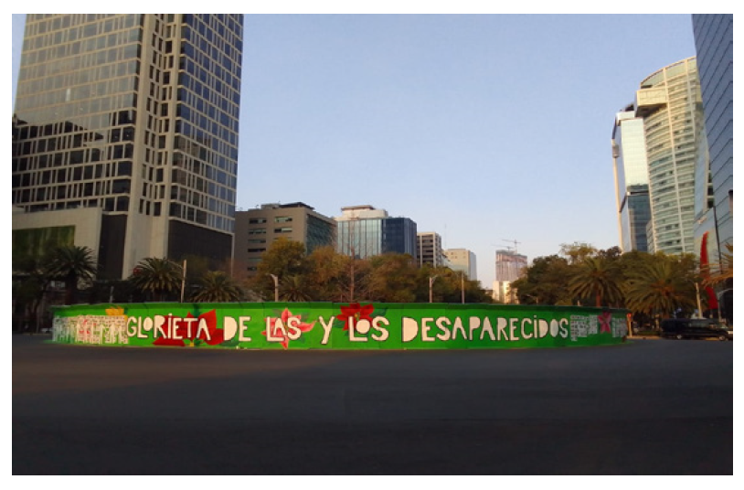 Figura 3. Mural en la Glorieta de las y los desaparecidos, CDMX